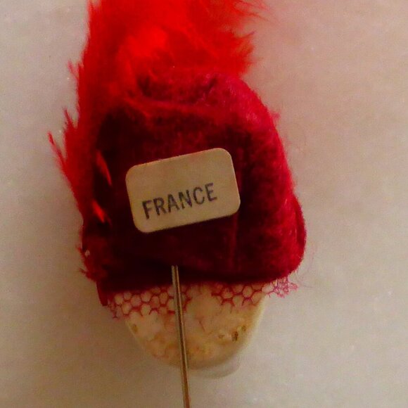 Beautiful Vintage Flapper Stick Pin Brooch 1970s Collectible, Handpainted France - Picture 5 of 7